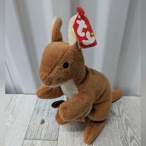 Ty Pouch Brown and White Kangaroo Plush